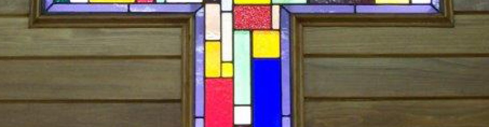 church colorful cross